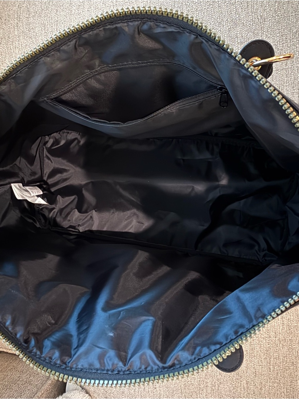 Primark Disney Mickey Mouse Black Travel Tote Bag Gold Hardware - Picture 3 of 5